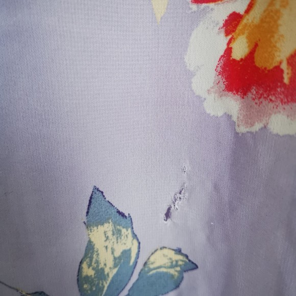 Louna Floral Tie Back Mini Fully Lined Square Neck Summer Dress Purple XS - Picture 12 of 13